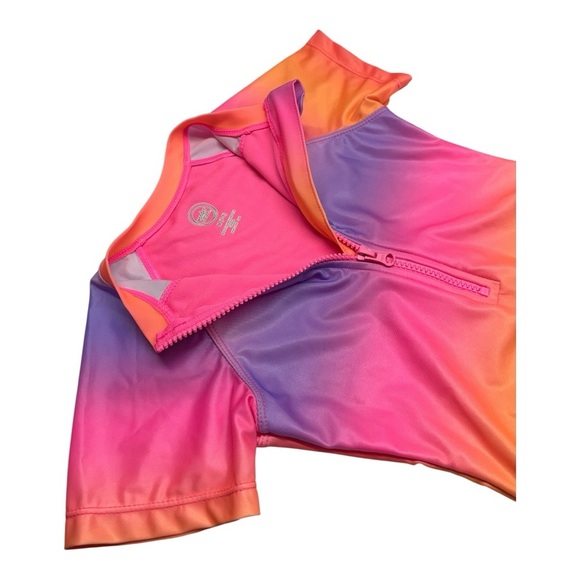 Wonder Nation Kids' Orange and Purple Rash guard Size M (7/8) UPF 50+ - Picture 6 of 7